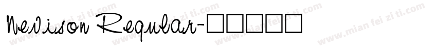 Nevison Regular字体转换